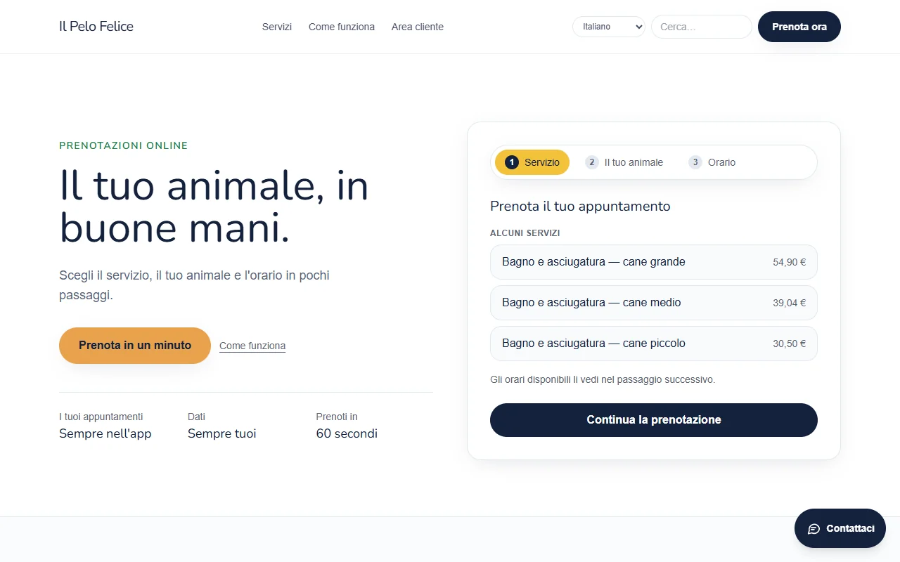 Sito di prenotazione